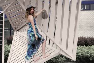 Hat Lady with Gorgeous Clutch