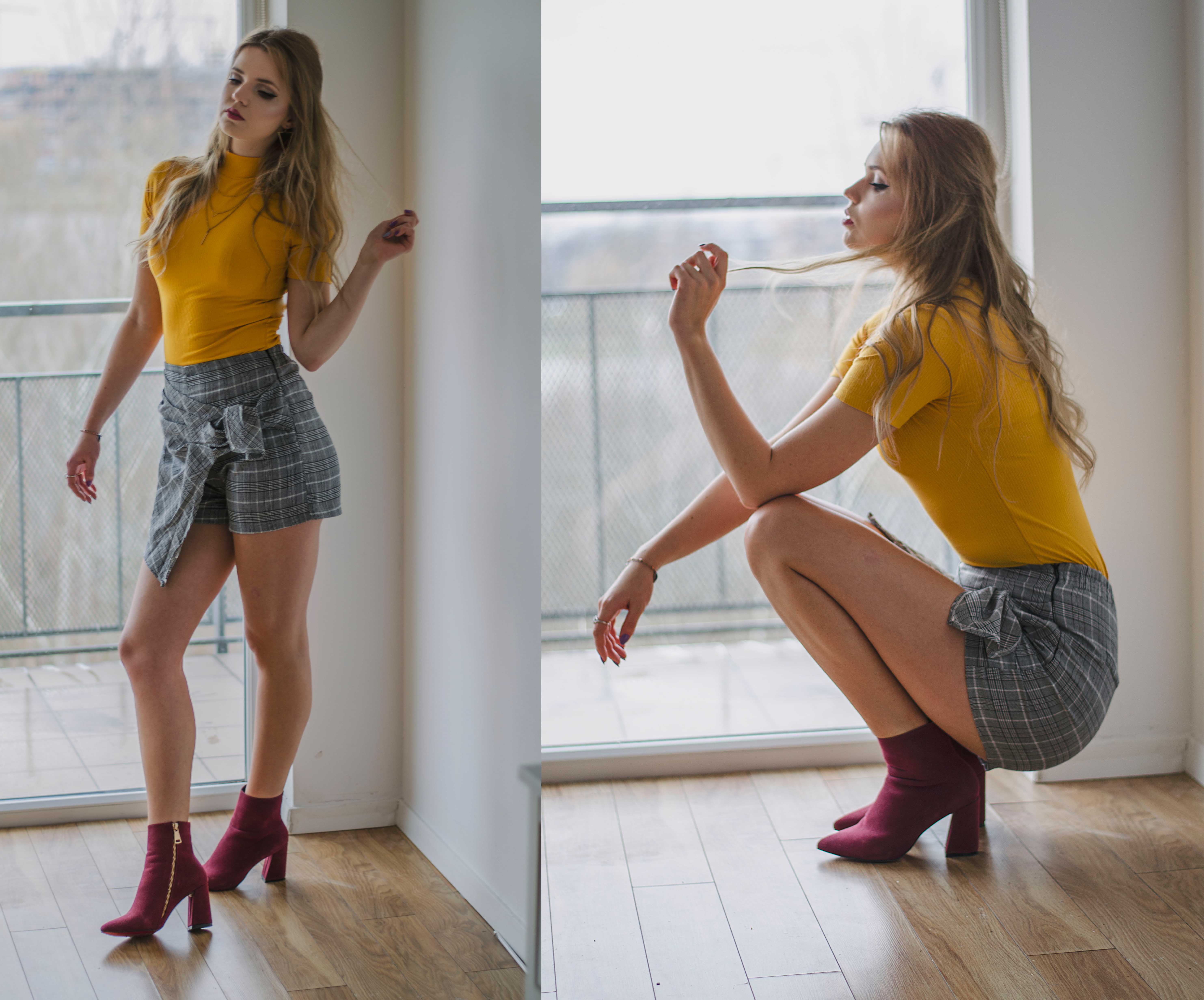 Checked & yellow Checked & yellow