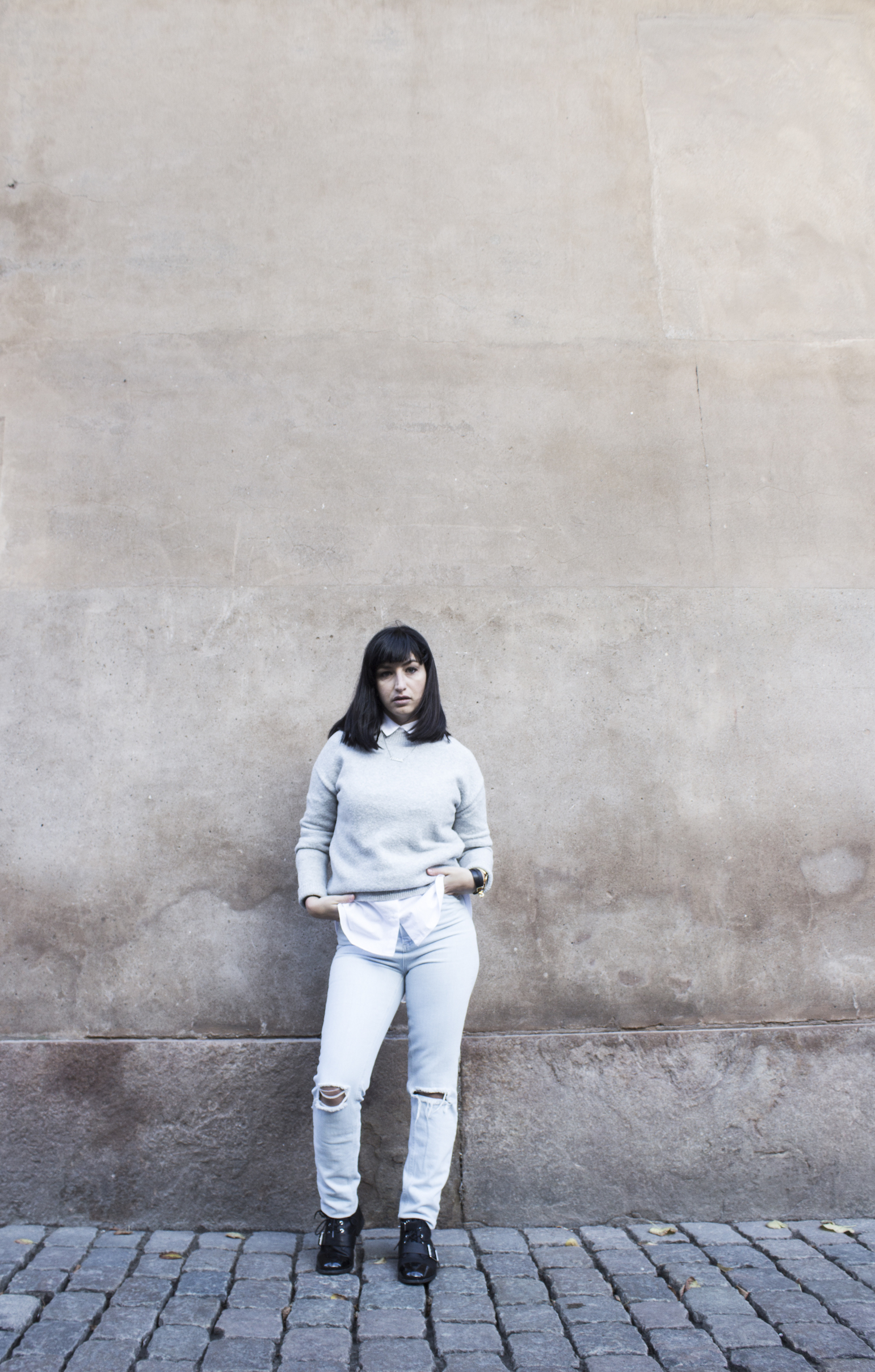 Layered sweater look Layered sweater look