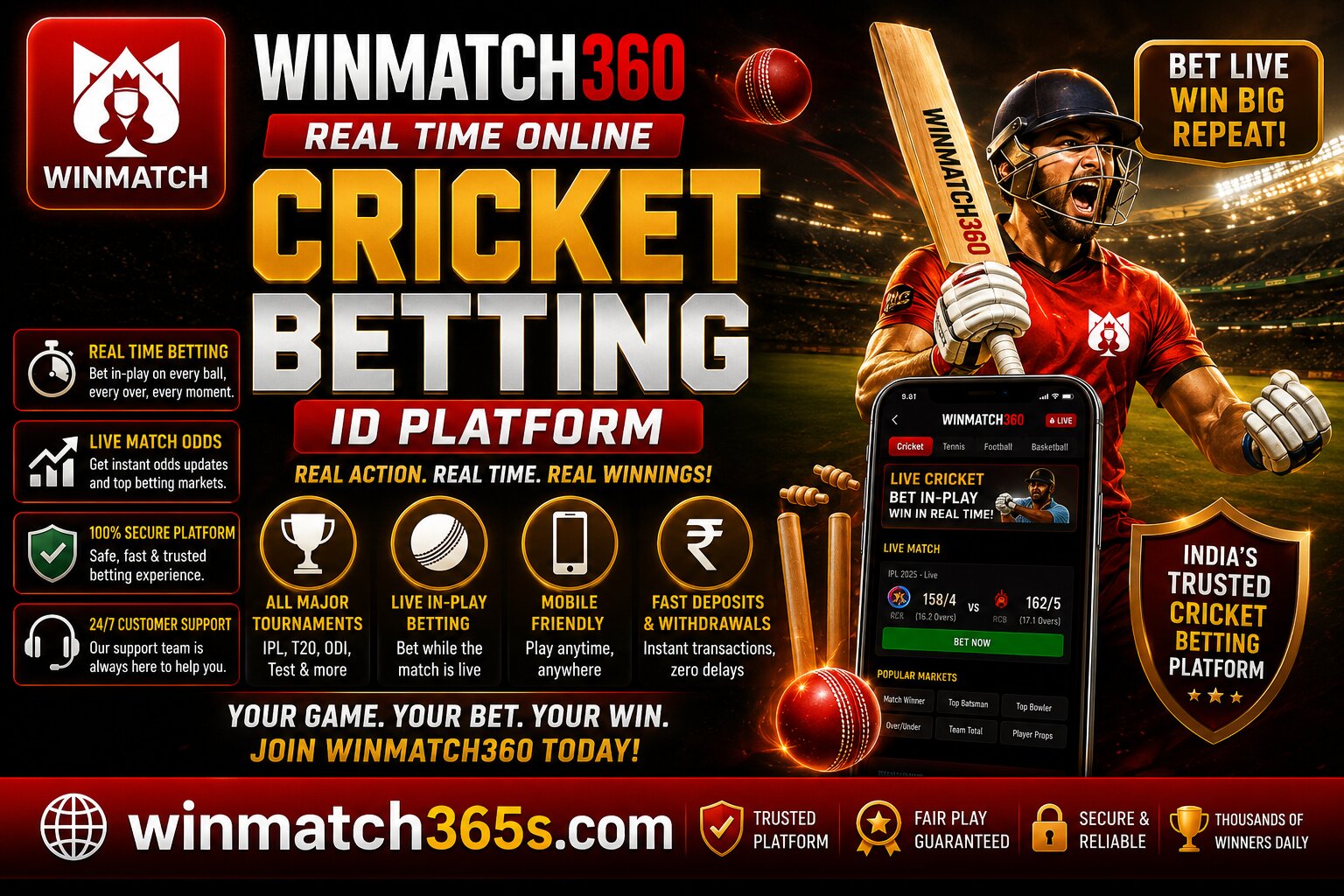 Winmatch360 Real-Time Online Cricket Betting ID Platform