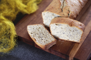 Ginger Lemon Loaf with Poppy Seeds